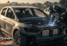 Burnt-Out Electric Car Ends Up in the Junkyard — But Workers Find Something Totally Unexpected