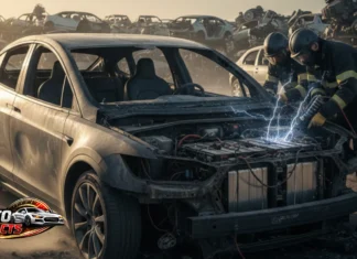 Burnt-Out Electric Car Ends Up in the Junkyard — But Workers Find Something Totally Unexpected